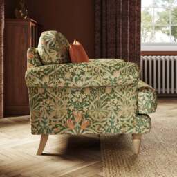 Jolene William Morris Woodland Weeds Print Velvet Snuggle Chair - thumbnail 2