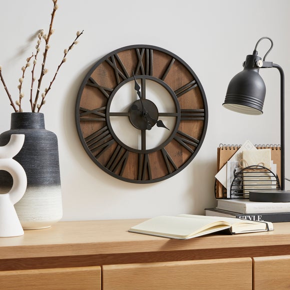 Fulton Industrial Skeleton Wall Clock - image 1
