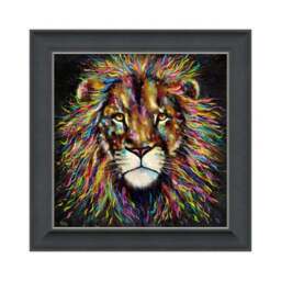 Artko Colourful Lion by Louise Luton Framed Print - thumbnail 3