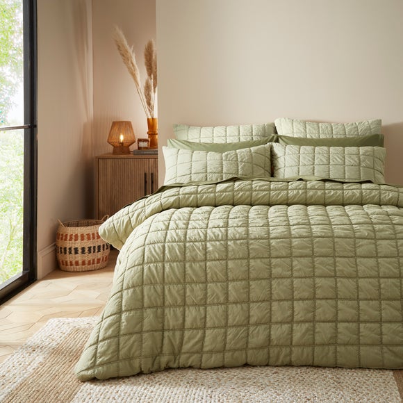 Evana Stitch Duvet Cover and Pillowcase Set - image 1