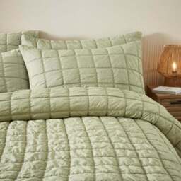 Evana Stitch Duvet Cover and Pillowcase Set - thumbnail 2