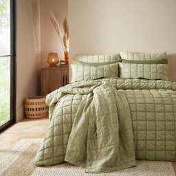 Evana Stitch Duvet Cover and Pillowcase Set - thumbnail 6