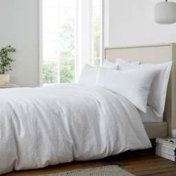 Bianca Fleur Matelasse Jacquard 100% Cotton Duvet Cover & Pillowcase Set