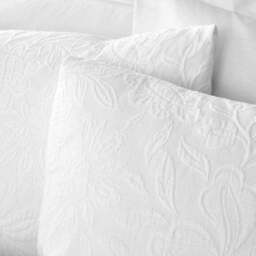 Bianca Fleur Matelasse Jacquard 100% Cotton Duvet Cover & Pillowcase Set - thumbnail 4