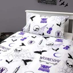 Wednesday Destined Single Duvet Cover and Pillowcase Set - thumbnail 4