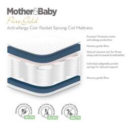 Mother&Baby Pure Gold Hypoallergenic Coir & Pocket Sprung Mattress - thumbnail 2