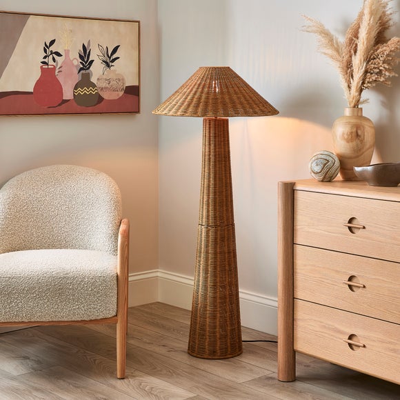 Ruri Boho Rattan Floor Lamp - image 1