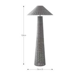 Ruri Boho Rattan Floor Lamp - thumbnail 6