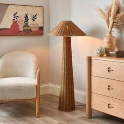 Ruri Boho Rattan Floor Lamp - thumbnail 1