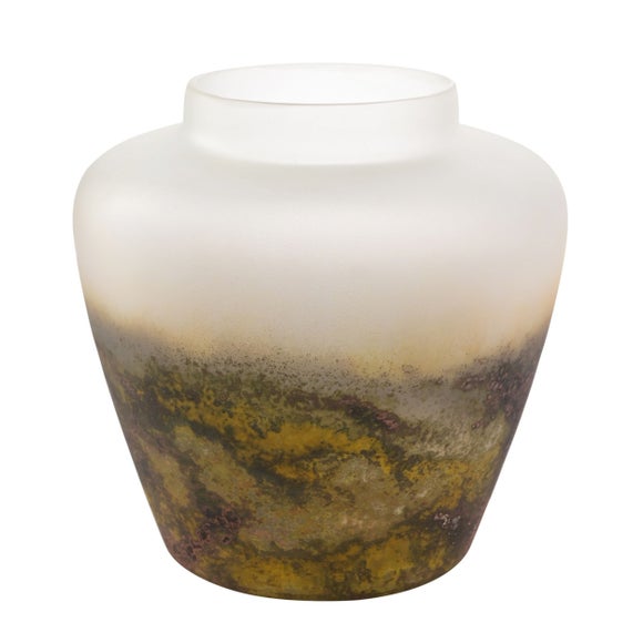 Hestia Glass Decorative Wide Rimmed Vase