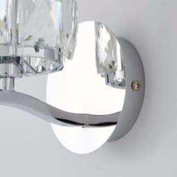 Set of 2 Kleio Glass Chrome Wall Light - thumbnail 5