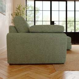 Milton Textured Chenille Corner Chaise Sofa - thumbnail 3