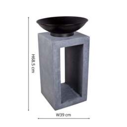Fire Pit & Square Console Cement - thumbnail 3