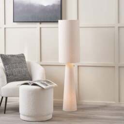 Pacific Lifestyle Mirissa Slubby Handloom Fabric Floor Lamp - thumbnail 1