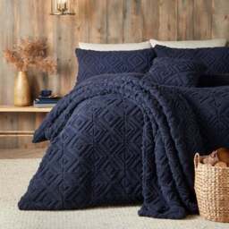 Fusion Geo Fleece Duvet Cover & Pillowcase Set - thumbnail 4