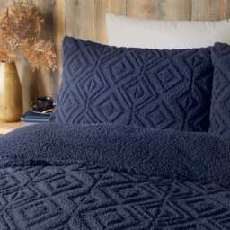 Fusion Geo Fleece Duvet Cover & Pillowcase Set - thumbnail 2