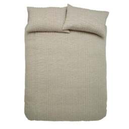 Pineapple Elephant Tamba Jersey Stripe Reversible Natural Duvet Cover & Pillowcase Set - thumbnail 5