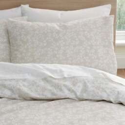Bianca Shadow Leaves 200 Thread Count 100% Cotton Duvet Cover & Pillowcase Set - thumbnail 3