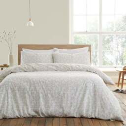 Bianca Shadow Leaves 200 Thread Count 100% Cotton Duvet Cover & Pillowcase Set - thumbnail 2