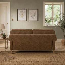 Millie Soft Faux Leather 2 Seater Sofa - thumbnail 2