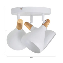 Elements Wolston 3 Light Semi Flush Spotlight - thumbnail 4