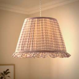Carys Frilled Gingham Lamp Shade - thumbnail 2