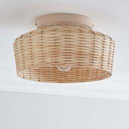 Ohio Rattan Flush Ceiling Light - thumbnail 2