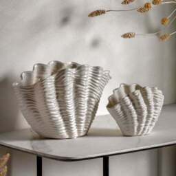 Ribbed Shell Ceramic Vase - thumbnail 6
