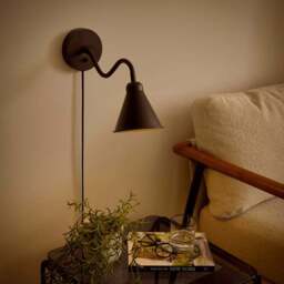 Newton Industrial Goose Neck Adjustable Plug In Wall Light - thumbnail 2