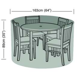 4 Seater Round Garden Furniture Set Super Tough Cover - thumbnail 1
