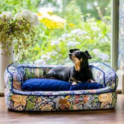 Morris & Co Strawberry Thief Sofa Dog Bed - thumbnail 1