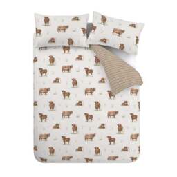 Catherine Lansfield Angus Highland Cow Polycotton Duvet Cover & Pillowcase Set - thumbnail 5