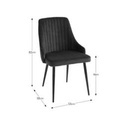 Shea Set of 2 Dining Chairs, Velvet - thumbnail 6