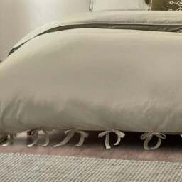 Riviera Yard Mallow Bow Tie 100% Cotton Duvet Cover & Pillowcase Set - thumbnail 4