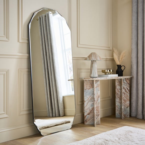 Livia Luxe Bevelled Edge Oval Full Length Wall Mirror - image 1