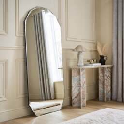 Livia Luxe Bevelled Edge Oval Full Length Wall Mirror - thumbnail 1