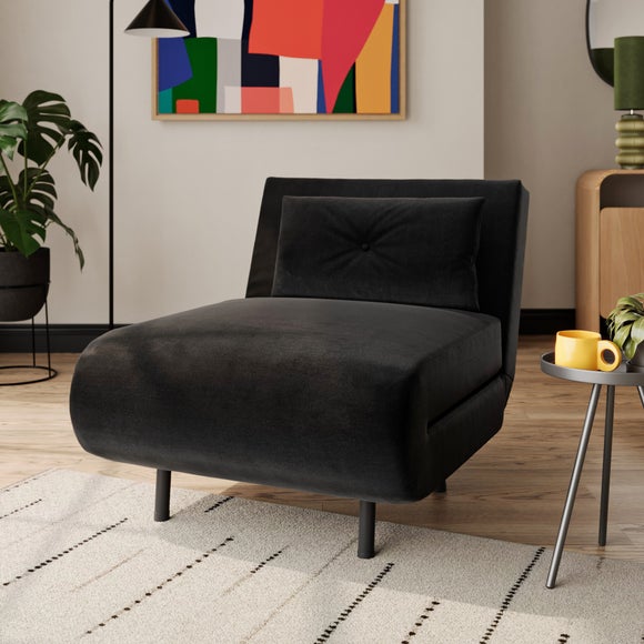 Phoebe Velvet Single Chair Bed - image 1