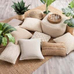 Jersey Bobble Square Cushion - thumbnail 3