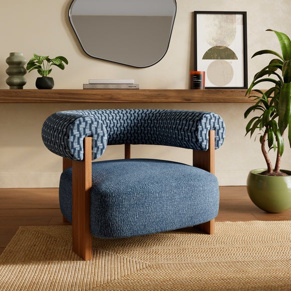 Fallon Cut Velvet Accent Chair - image 1