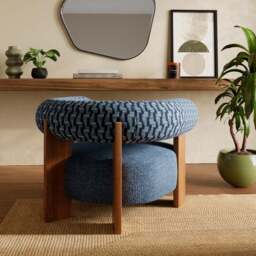 Fallon Cut Velvet Accent Chair - thumbnail 2