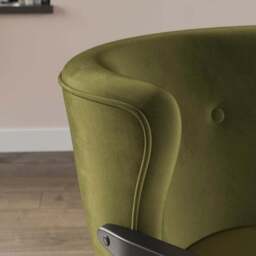 Eliza Olive Velvet Office Chair - thumbnail 4