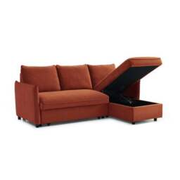Lucie Velvet Corner Double Sofa bed - thumbnail 2