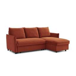 Lucie Velvet Corner Double Sofa bed - thumbnail 3