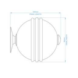 Traditional Ball Fixed Metal Curtain Pole with Rings - thumbnail 6