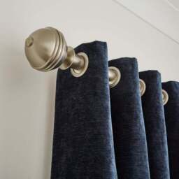Traditional Ball Fixed Metal Curtain Pole with Rings - thumbnail 4