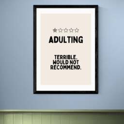 East End Prints Adulting Cream Print