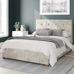 Presley Mirazzi Velvet Ottoman Bed Frame - thumbnail 1