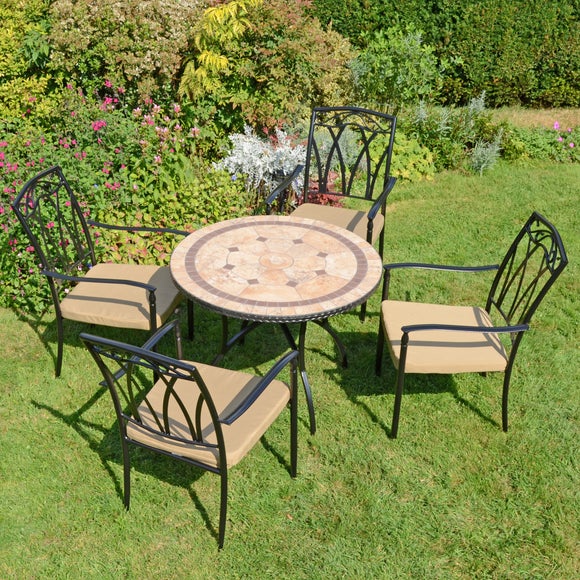 Riverside 91cm Patio Table Set with 4 Austin Chairs - image 1
