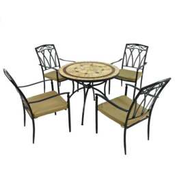 Riverside 91cm Patio Table Set with 4 Austin Chairs - thumbnail 3