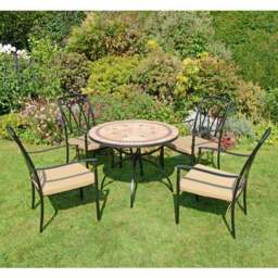 Riverside 91cm Patio Table Set with 4 Austin Chairs - thumbnail 5